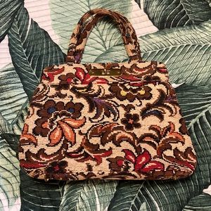 Vintage paisley carpet bag